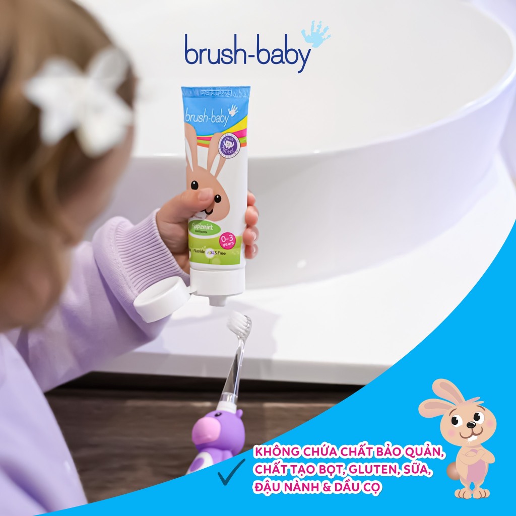 Ảnh Brush-Baby Kem đánh răng có Fluoride cho bé ở mọi độ tuổi 50ml 1