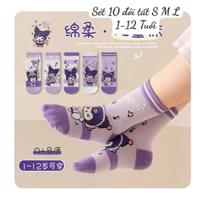 tất cho bé gái. Sét 10 đôi tất trẻ em hoạt hình kurOmi, melody