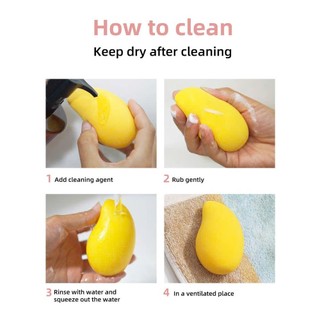 bông đánh kem nền hình trái xoài,siu mềm,mịn