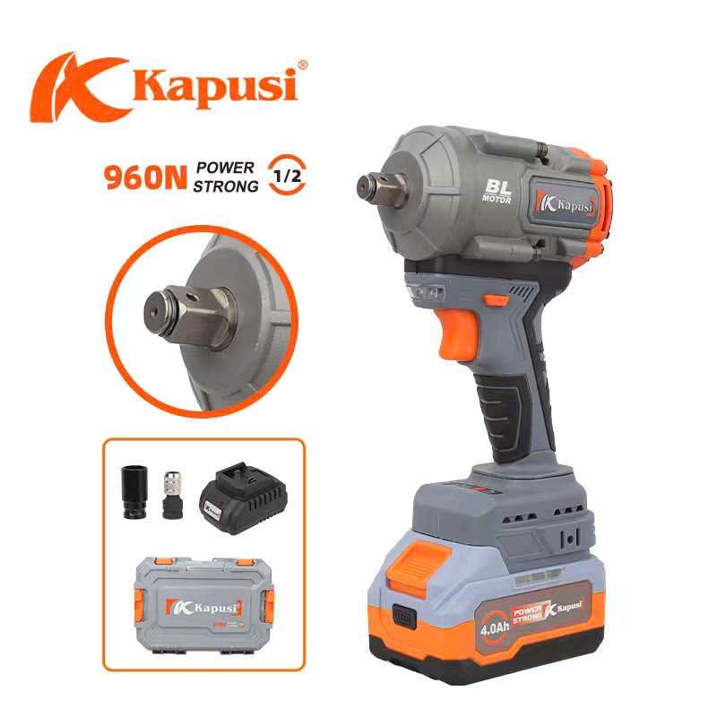 Máy siết bulong pin Kapusi 21V 950N.m – Có Auto Stop, máy bắn ốc không dây