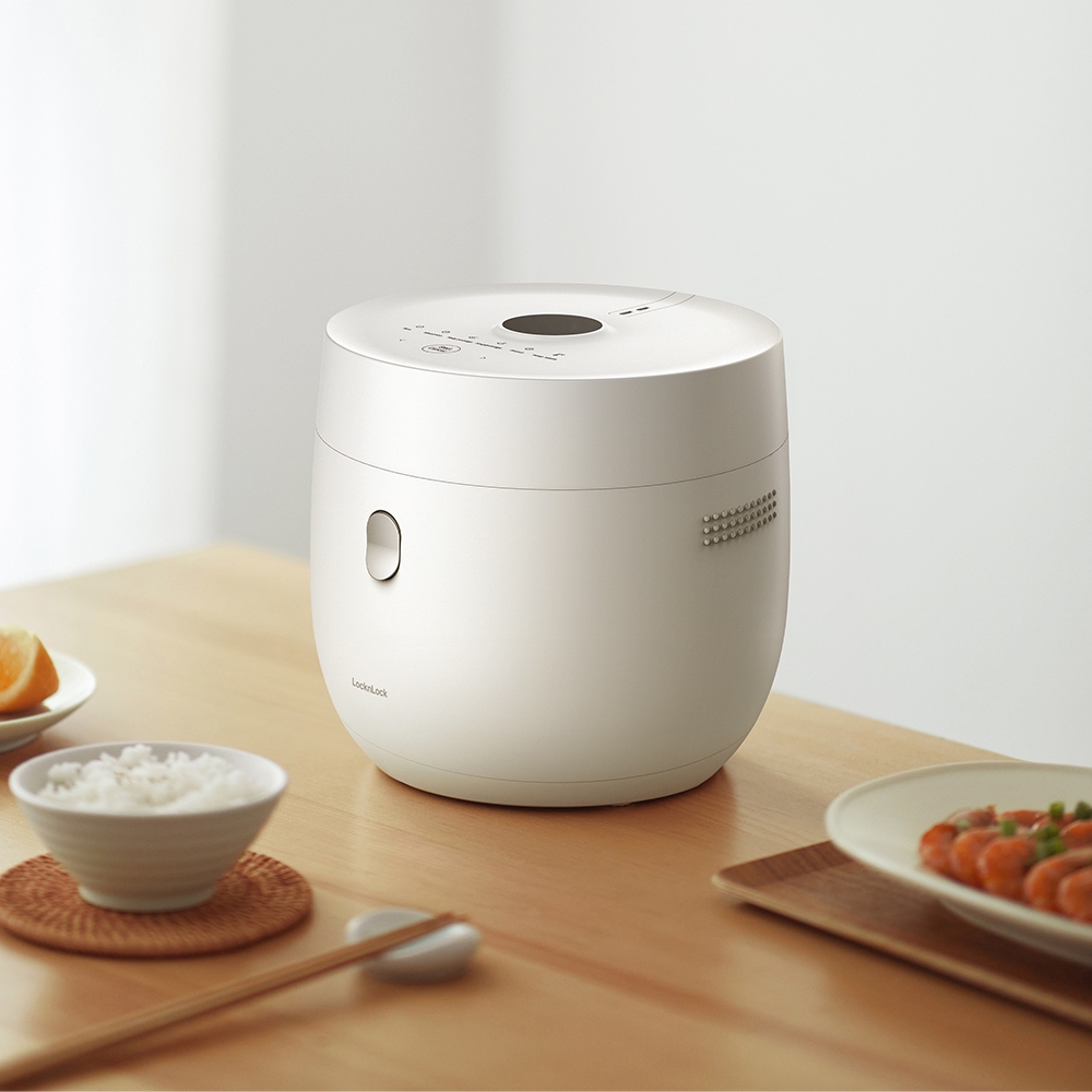 Nồi cơm điện tử LocknLock Pearl Rice Cooker 1L EJR376WHT hẹn giờ, giữ ấm 12h - K-MALL