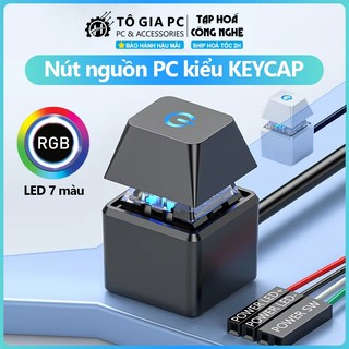 Nút nguồn PC công tắc keycap bàn phím cơ blue switch khởi động máy tính có LED RGB Decor để bàn 5 mét