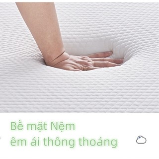 Nệm Foam Lò Xo Foam Mattress Spring lò xo túi độc lập cao 22cm cùng 2 tầng cao su non nâng đỡ cơ thể