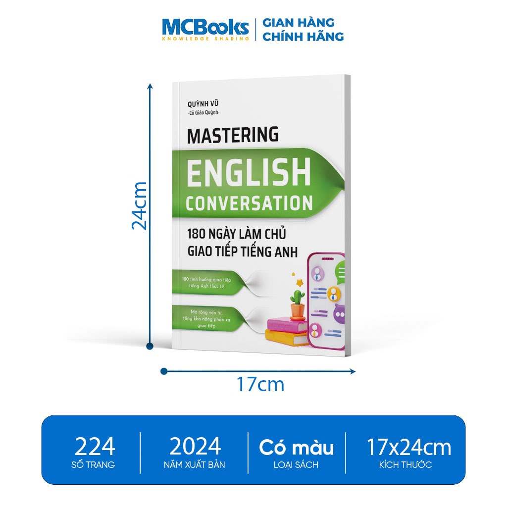 Sách - Mastering English Conversation – 180 Ngày Làm Chủ Giao Tiếp Tiếng Anh