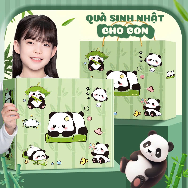 Bộ Văn Phòng Phẩm Gấu Trúc Dễ Thương – Hộp Quà Đồ Dùng Học Tập Tặng Sinh Nhật, Quà Tốt Nghiệp Cho Bé