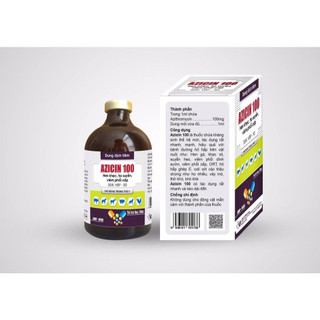 Azicin 100 chai 100ml thuốc thú y Vb Pharma trị đường hô hấp tiêu hóa ở heo chó mèo gia súc gia cầm