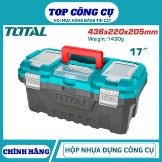 ĐỒ NGHỀ TOTAL Hộp nhựa đựng công cụ 17 inch khóa kim lại TPBX0172