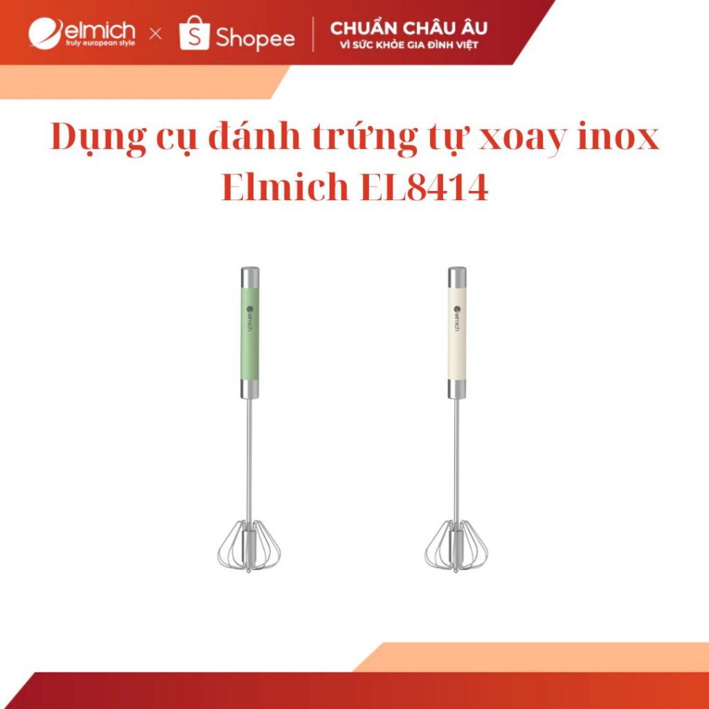 Dụng cụ đánh trứng tự xoay inox Elmich EL8414
