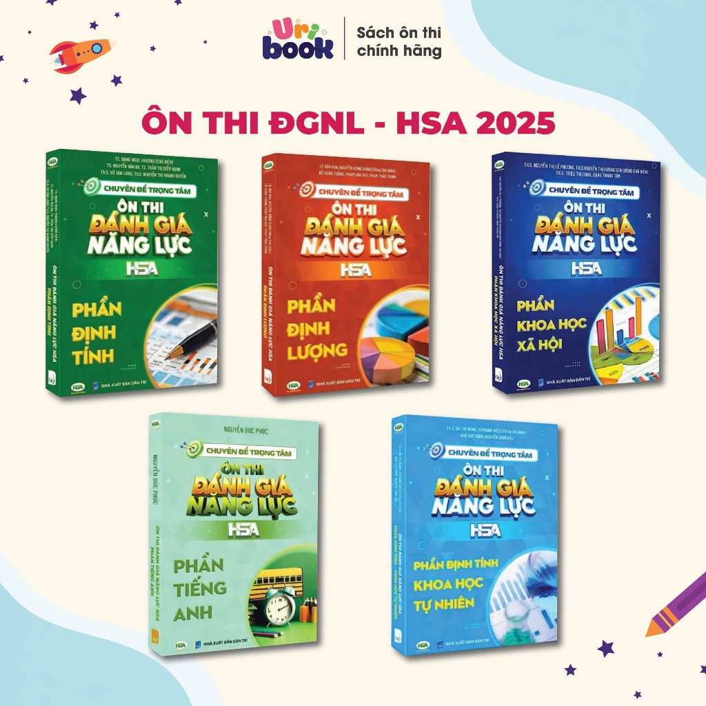 Sách Ôn Thi Đánh Giá Năng Lực Hà Nội HSA 2025 (Định Tính+ Định Lượng ...
