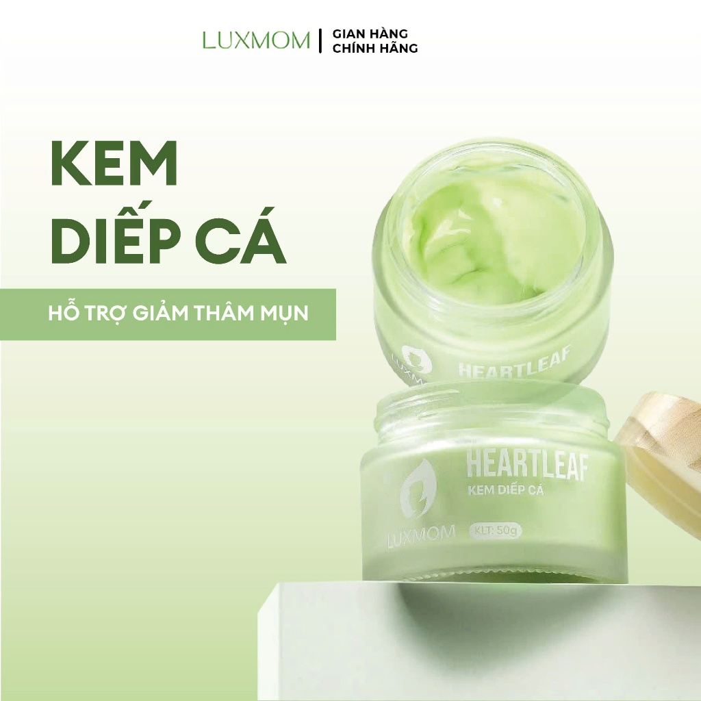 Kem Diếp Cá Organic Luxmom dưỡng ẩm, mờ thâm, dưỡng trắng, giảm nám, giảm mụn