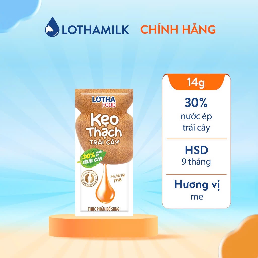 Ảnh Túi Kẹo Thạch Trái Cây Lothamilk 140g (10 Gói x 14g) - Ngon, Dai Giòn, Tốt Cho Sức Khỏe 3