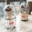 Hộp Đựng Mỹ Phẩm Xoay 360 Độ Có Nắp Chống Bụi, Hộp Đựng Cọ Trang Điểm Trong Suốt Vân Kim Cương
