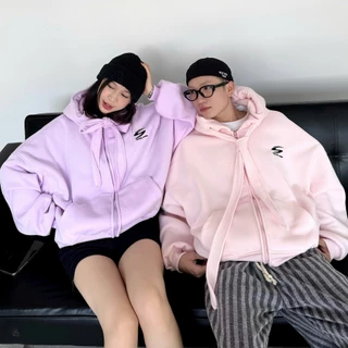 Áo Khoác Zip Thêu S Nón Phối Dây Nhiều Màu_SSSTore.Aesthetic