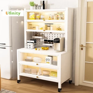 Lifinity Kệ bếp nhà vếp Kệ để đồ Tủ bếp đa năng Kệ để lò vi sóng thông minh Kệ lưu trữ nhà bếp