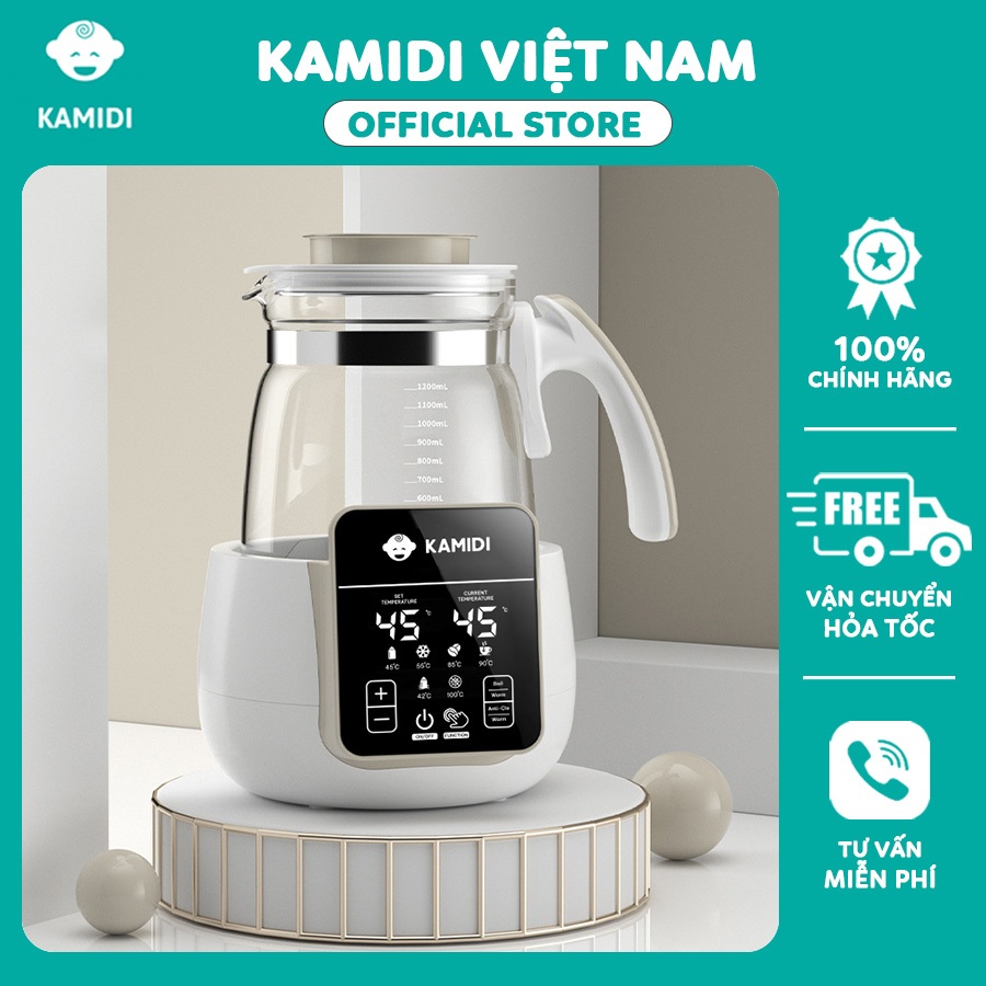 Máy đun nước pha sữa tiệt trùng đa năng chính hãng Kamidi Purity 1300ml ...