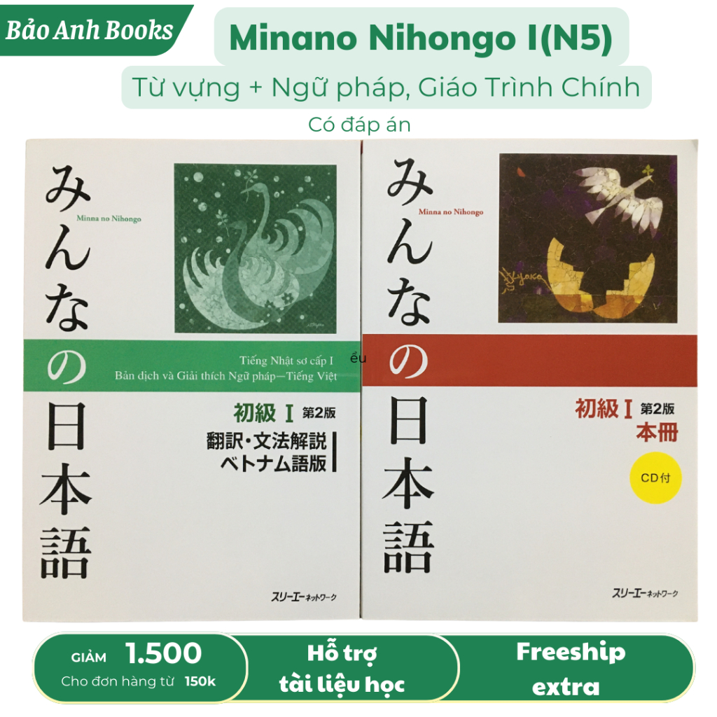 Combo Sách Minna No Nihongo Sơ Cấp I (N5) Bản mới in màu : Bản Dịch Và ...