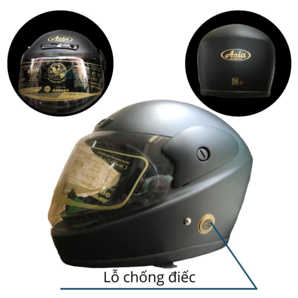 Mũ (Nón) Bảo Hiểm QĐ Fullface ASIA MT120