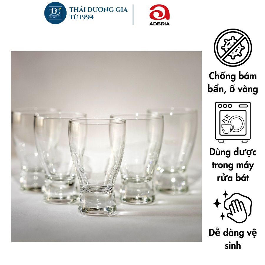 Bộ 5 cốc thủy tinh 100ml Nhật Bản Aderia Sakazuki S-9690