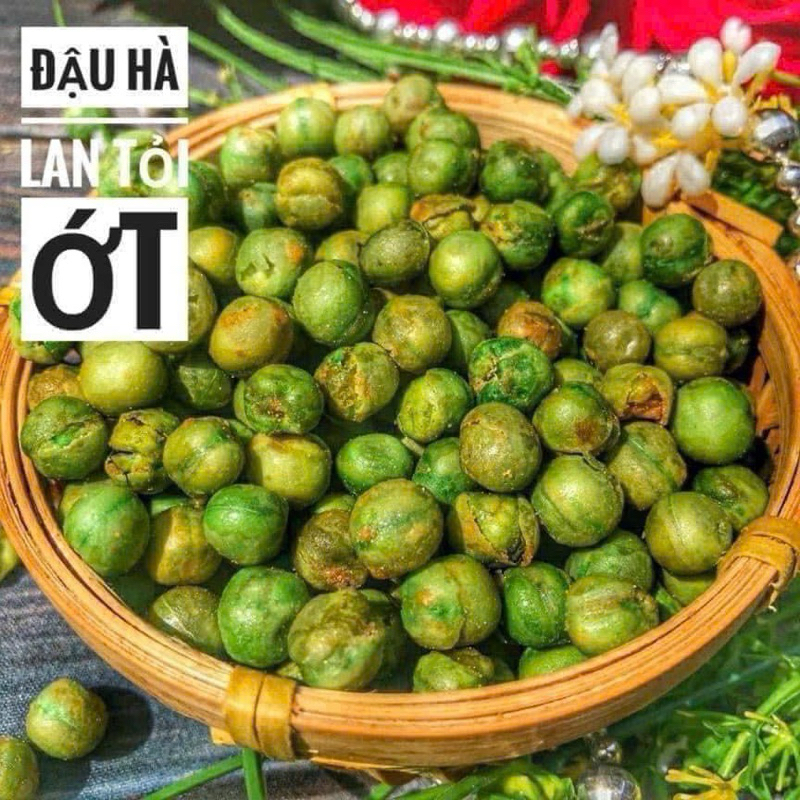 ĐẬU HÀ LAN TỎI ỚT loại ngon - HỘP 800GR