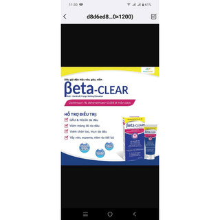 Dầu gội Beta-Clear -Hỗ trợ làm sạch gàu,nấm ngứa da đầu 120g
