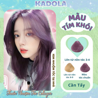 Thuốc Nhuộm Tóc Màu Tím Khói Lên Màu Siêu Đẹp Không Cần Tẩy Tóc - Thuốc Nhuộm Tóc Kadola Siêu Dưỡng