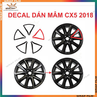 Decal dán mâm Mazda CX5 2018 ( giá bao gồm 5 bánh) - Decal bảo vệ mâm xe không phai màu không thấm nước