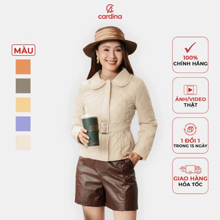 Áo phao nữ CARDINA chất liệu gió chần bông siêu không xô nhẹ cổ sen phối bèo nổi bật trẻ trung nữ tính 4PNF04