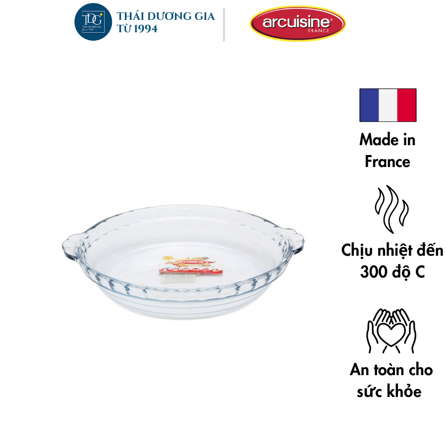Khay nướng nồi chiên không dầu 22cm có tay cầm thủy tinh cao cấp Arcuisine Pháp 01079 Thái Dương Gia