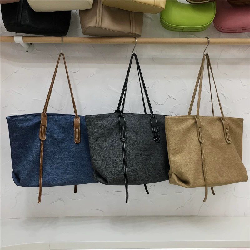M.H STYLE ORDER cao cấp đơn giản cổ điển đi lại túi dung lượng lớn nhẹ túi tote một vai