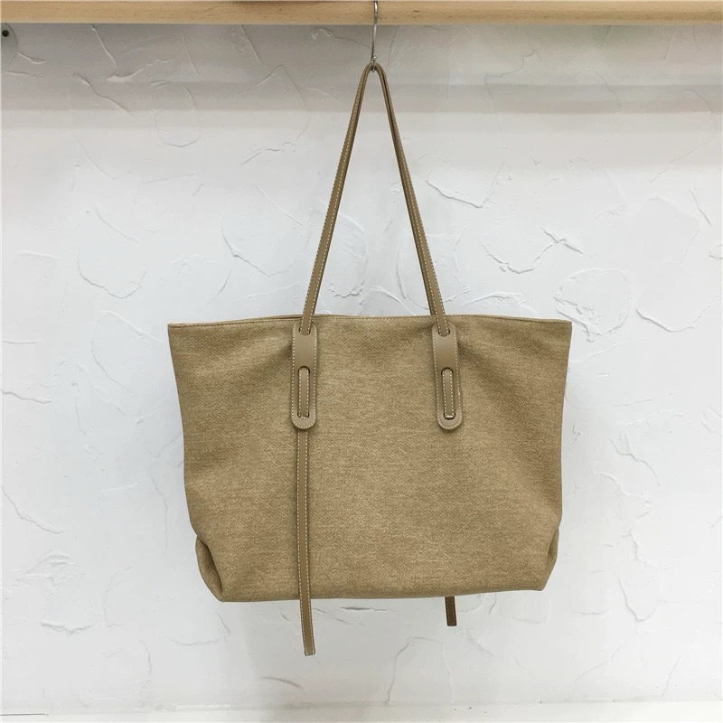 M.H STYLE ORDER cao cấp đơn giản cổ điển đi lại túi dung lượng lớn nhẹ túi tote một vai