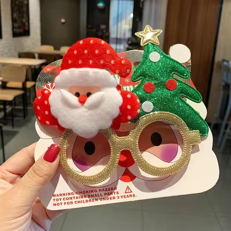 Kính Noel Cho Bé Mắt Kính Giáng Sinh Hóa Trang Lễ Hội Ông Già Noen Cây Thông Kính Mát Dễ Thương- PUPU HOUSE