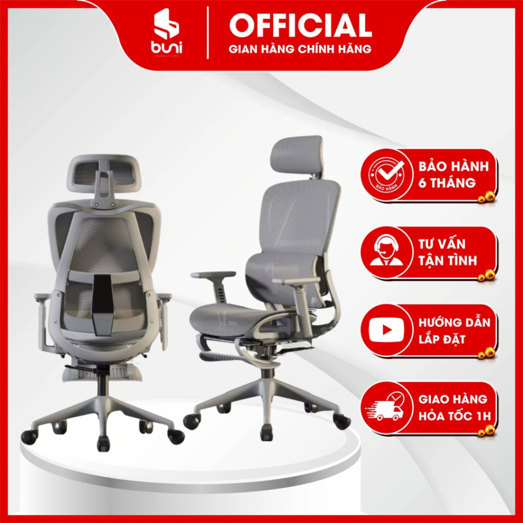 Ghế Công Thái Học Tựa Lưng Bọc Lưới Cao Cấp, Ghế Làm Việc Văn Phòng Tại Nhà, Ghế Xoay Văn Phòng