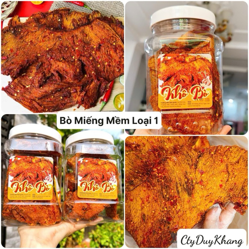 Bò Miếng Tẩm Vị Chuẩn Bò Thật 100% - Hộp 300Gr/500Gr