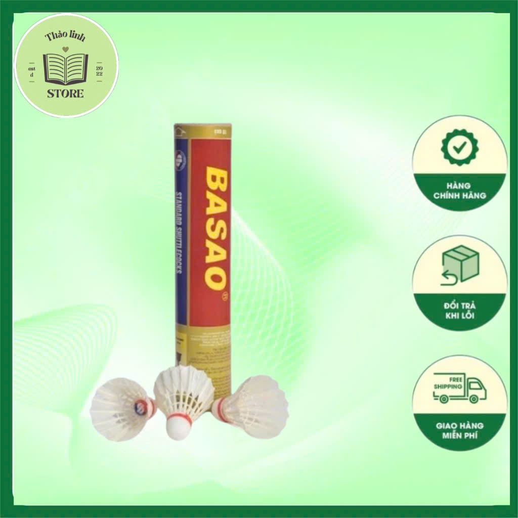 Hộp 10 Quả Cầu Lông Basao Cao Cấp Bay Ổn Định Độ Bền Cao Cho Tập Luyện