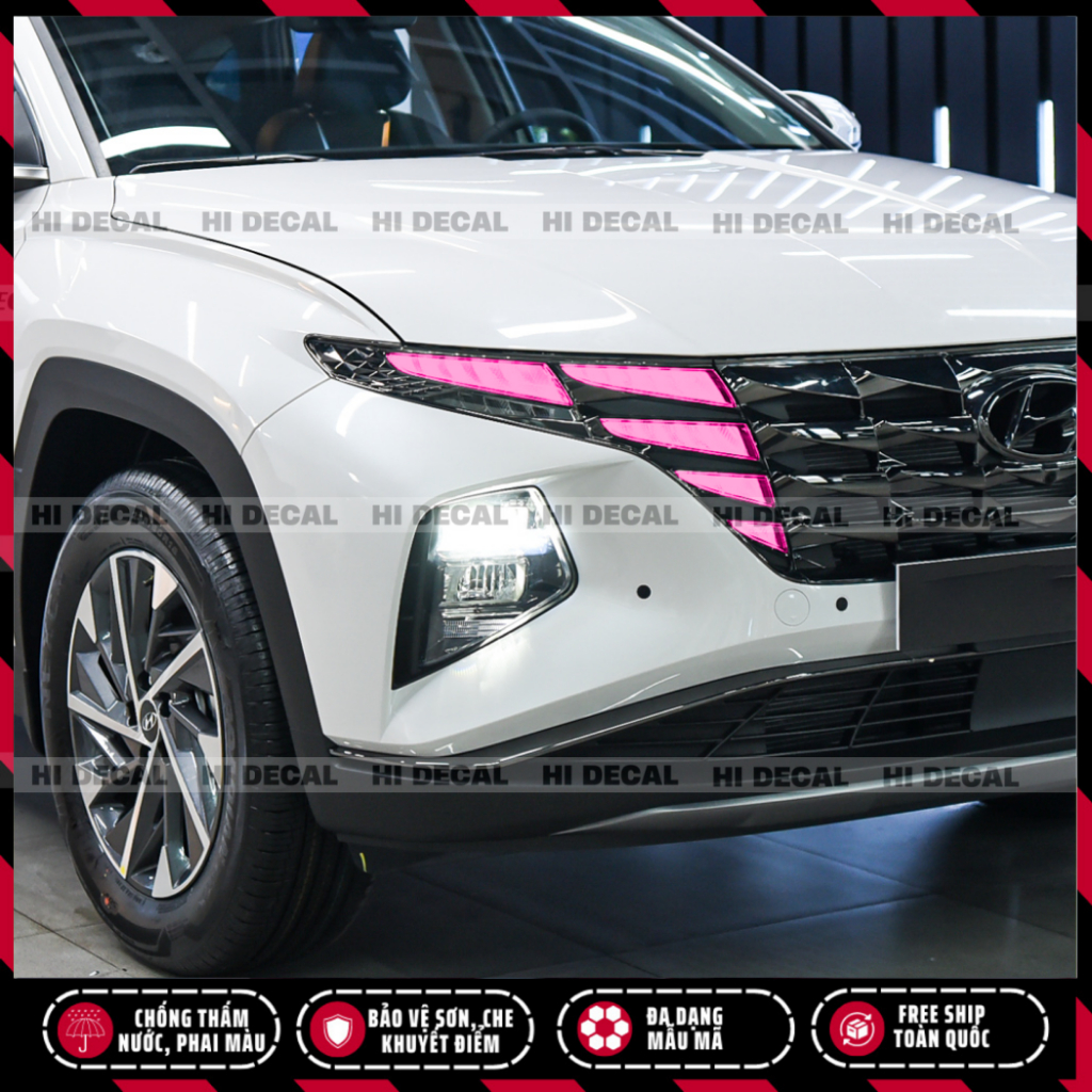 Tem dán đèn Tucson 2022 - 2024,decal đổi màu tucson Tem trang trí cao cấp chống thấm nước, chống bay màu, chịu nhiệt tốt