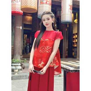 🔥Sét áo Long Phụng mặc Trung Thu, đi Lễ, Tết cùng quần lụa suông rộng 2025.