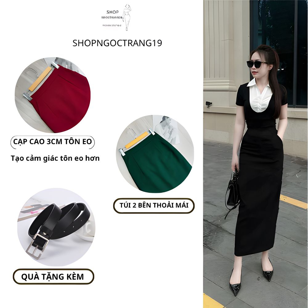 Chân Váy Bút Chì 90cm 2 Lớp Chất Liệu Vitex Đẹp Thời Trang Thu Đông 2024 CV177