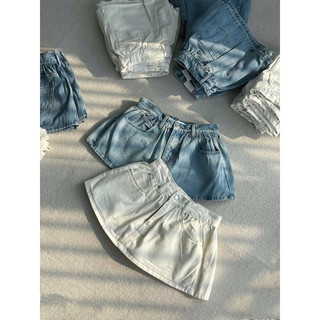 QCL1 9509 Chân váy jeans trơn xoè ngắn đang siêu hot xinh xỉu
