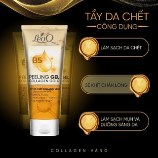 Tẩy Da Chết Collagen Vàng B5 LeoQ – Tươi Mới, Mịn Màng, Sáng Khỏe 100ml