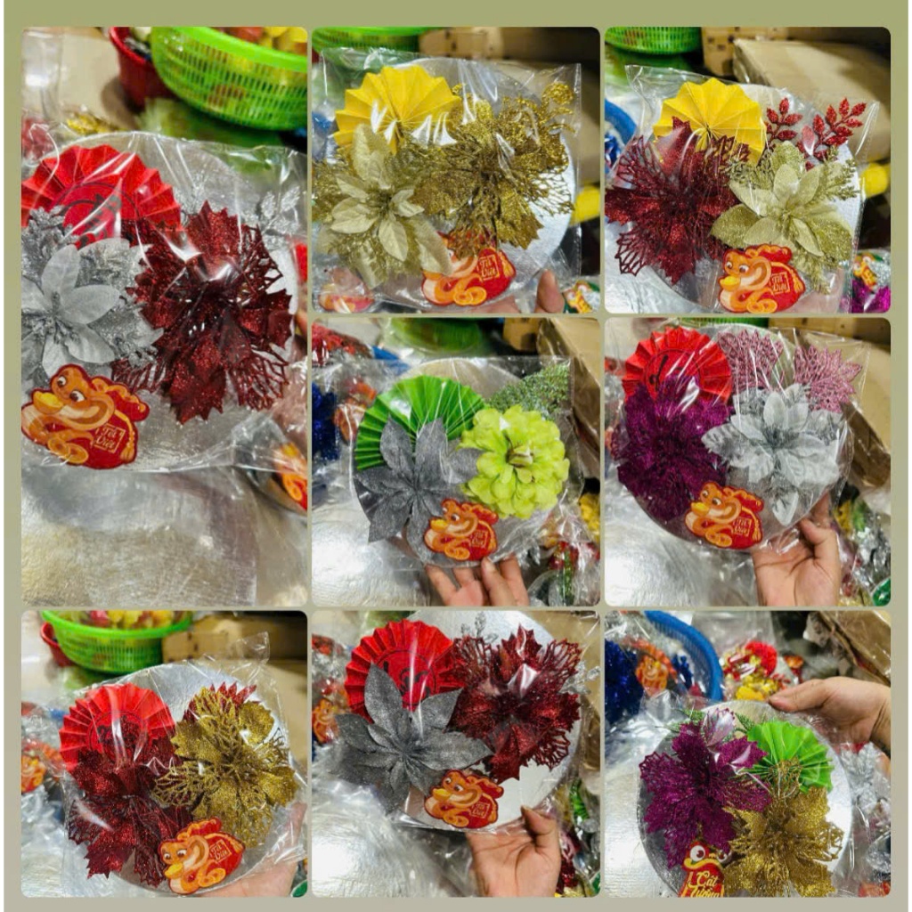 Sét phụ kiện trang trí tháp nước/ bánh/ deco ngày tết cực đẹp trang trí set tết nguyên đán