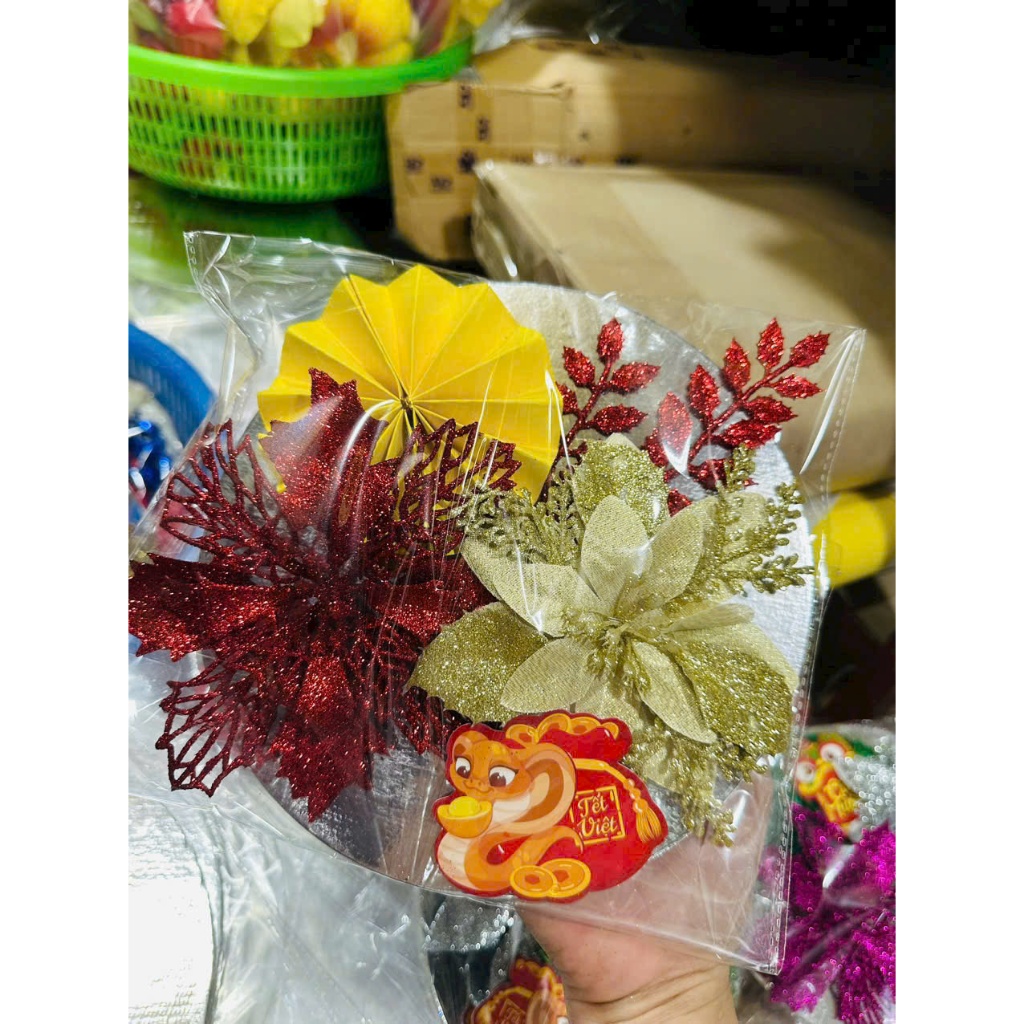 Sét phụ kiện trang trí tháp nước/ bánh/ deco ngày tết cực đẹp trang trí set tết nguyên đán