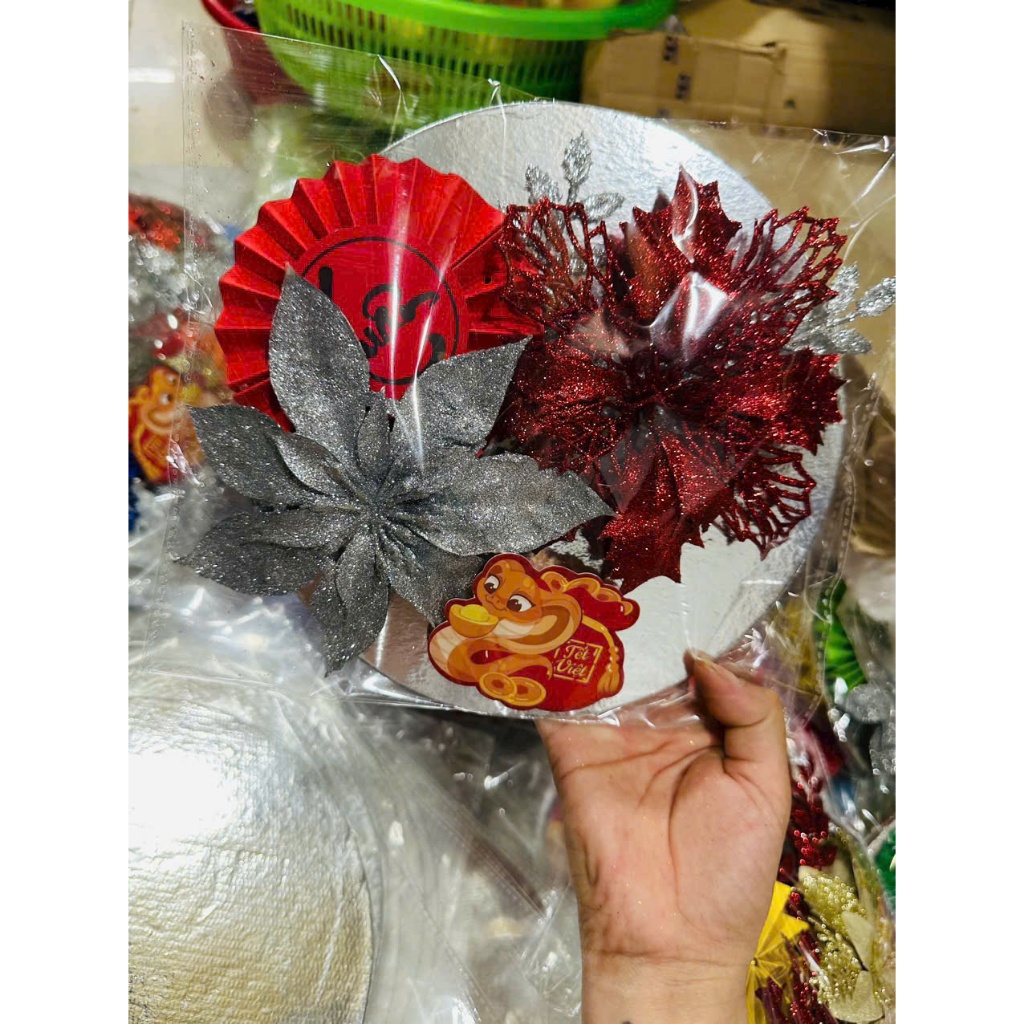 Sét phụ kiện trang trí tháp nước/ bánh/ deco ngày tết cực đẹp trang trí set tết nguyên đán