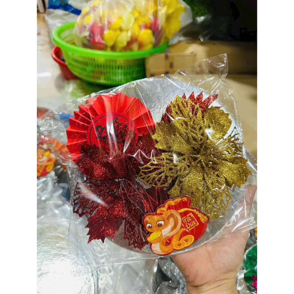 Sét phụ kiện trang trí tháp nước/ bánh/ deco ngày tết cực đẹp trang trí set tết nguyên đán