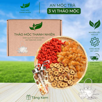 An Mộc Trà 3 Vị Thảo Mộc Đẹp Da, Bổ Máu, Ngủ Ngon, Chống Lão Hóa, Hộp 30 Gói Thảo Mộc Thanh Nhiên