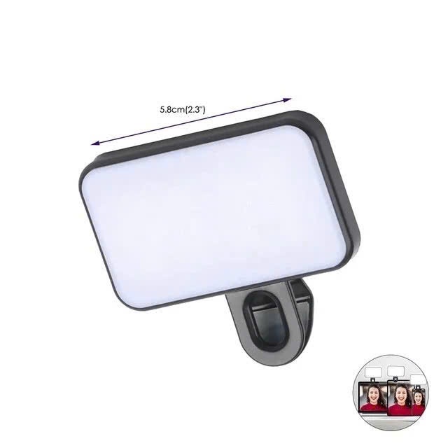 Đèn Flash Mini Hỗ Trợ Ánh Sáng Chụp Ảnh, Quay Phim phụ kiện có kèm dây sạc và 3 chế độ màu sáng - HD Design