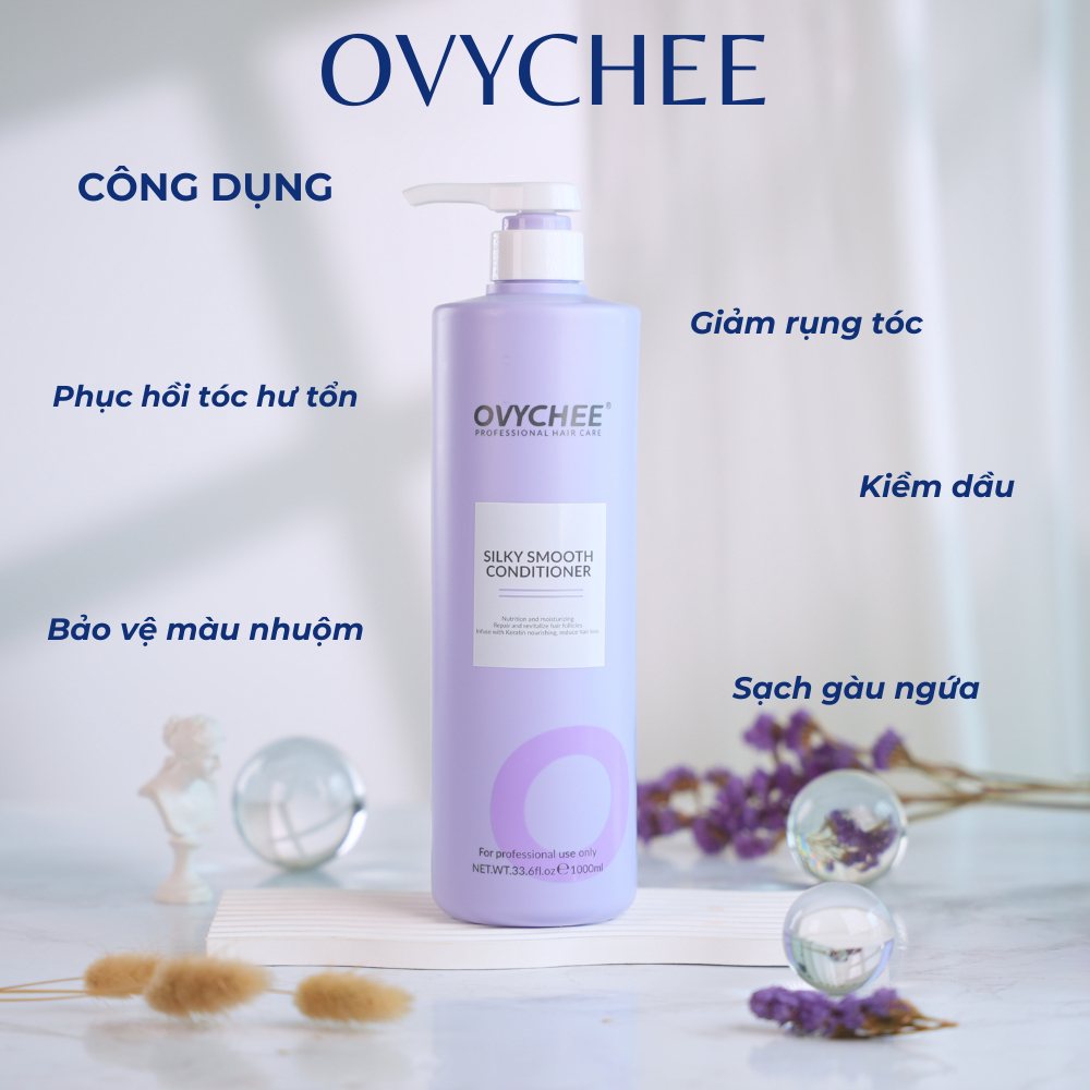 Dầu Gội Xả OVYCHEE Silky Smooth 500ml Hỗ Trợ Phục Hồi Tóc Mượt, Giảm Rụng Tóc, Giảm Gàu