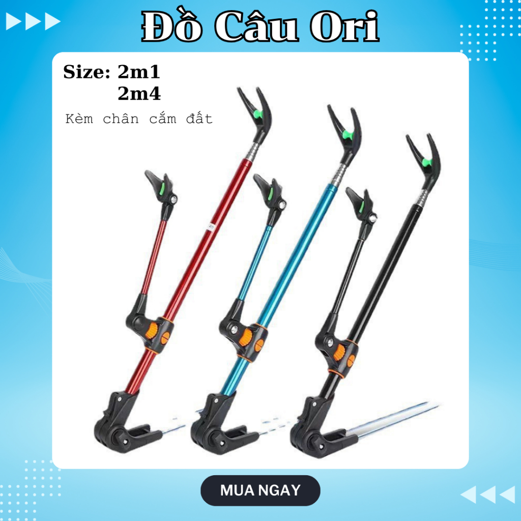 Chống cần câu đài, gác cần câu đài Ultra cacbon cao cấp có sẵn chân cắm đất