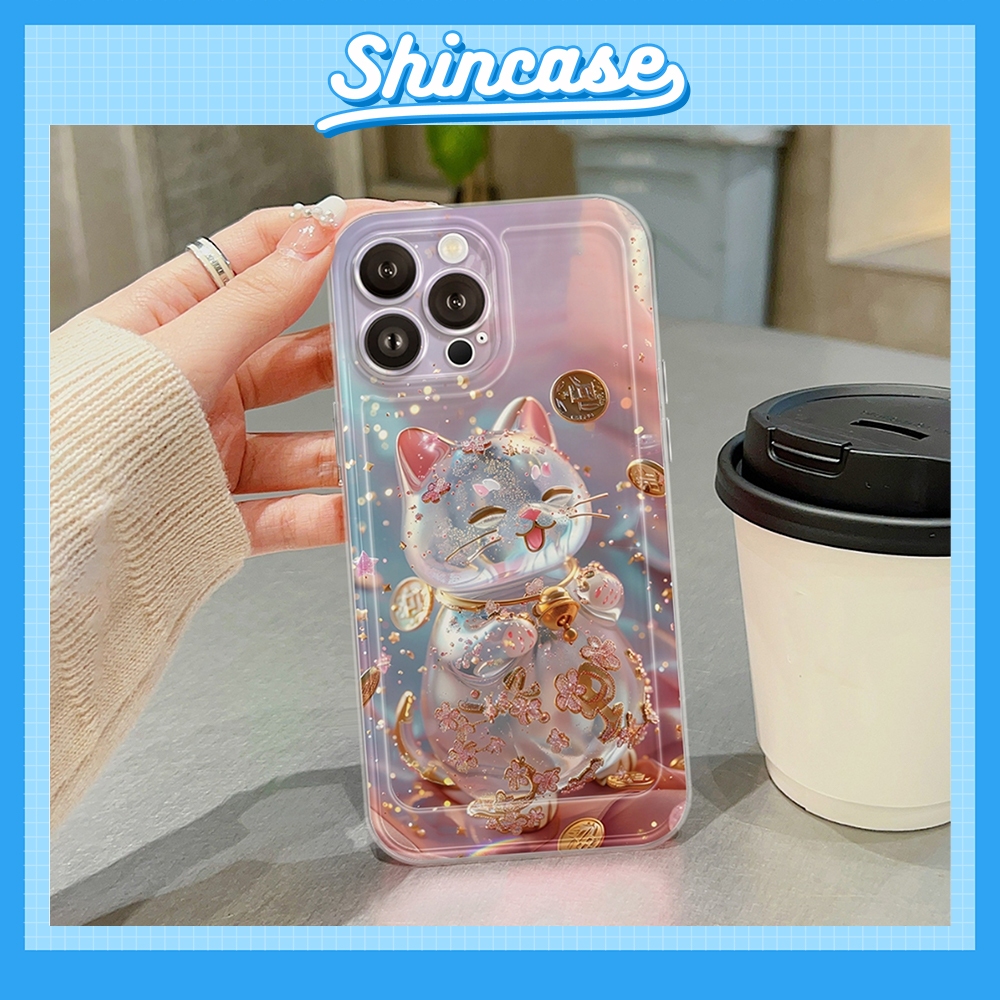 Ốp Lưng iPhone Mèo Phát Tài Tết 2025 Chống Sốc, Trong Suốt Bảo Vệ