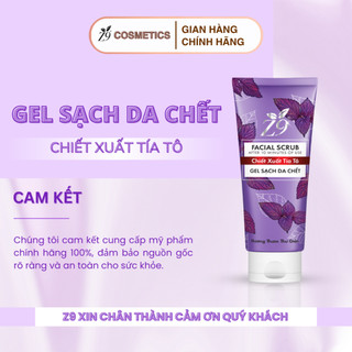 Tẩy da chết tía tô Z9 làm sạch sâu bụi bẩn trong da, sạch bã nhờn làm mịn da 80ml