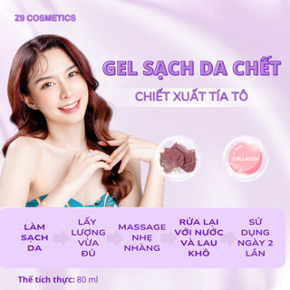 Tẩy da chết tía tô Z9 làm sạch sâu bụi bẩn trong da, sạch bã nhờn làm mịn da 80ml